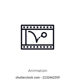 Animation Icon. Outline Style Icon Design Isolated On White Background