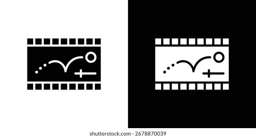 Conjunto de pictogramas de vector sólido de icono de animación