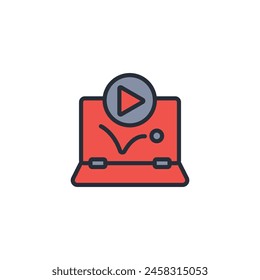 Icono de animación. Vector.Trazo editable.signo de estilo lineal para utilizar Diseño web,logotipo.Ilustración de símbolo.