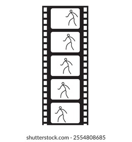 Animation infographics film cinema perforated