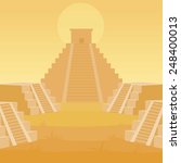 Animation landscape of a pyramid Maya.