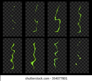 Animation of lightning. Electric discharge current, magical effect.