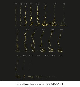 Animation lightning or thunderbolt