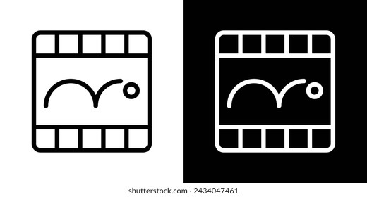 Animation Line Icon on White Background for web.