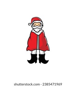 animation mascot santa claus merry christmas