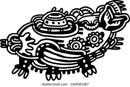 The animation plane with legs and a fish tail