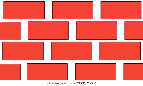 animation of red bricks arranged into a wall
