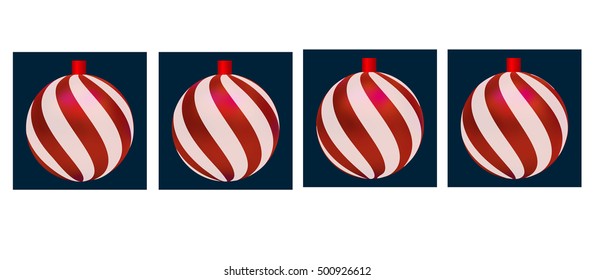 Animation Of Red Christmas Ball