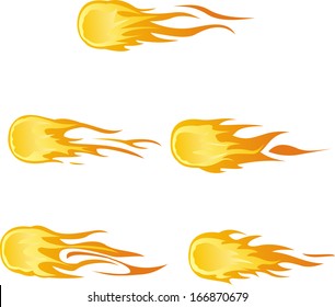 animation set, fireball vector