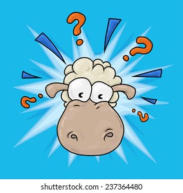 Animation sheep vector Illustration. 