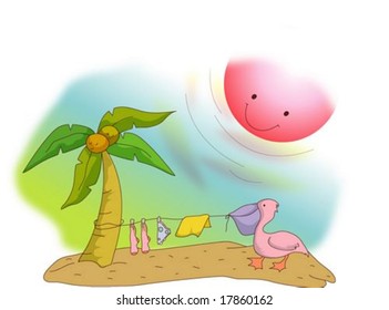 Animation Sketch with Cute Friends : vector illustration