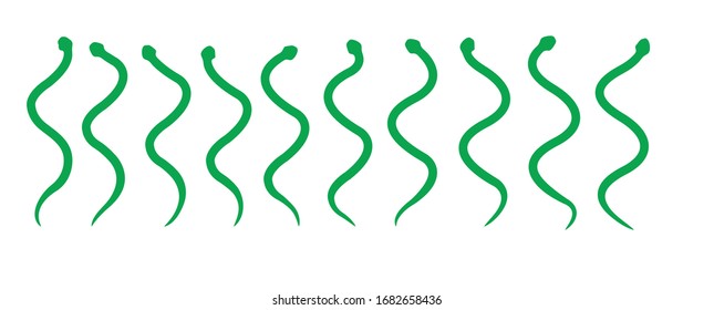 Animation Snake Moves Anatomy Cartoon Vector Illustration