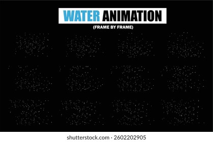 animation sprite sheet of water splash, liquid splashes, dripping water, ripples animation, fountain water fall animation, liquid explosion, sprite sheet of water, splash effect
