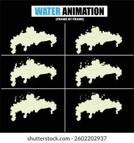 animation sprite sheet of water splash, liquid splashes, dripping water, ripples animation, fountain water fall animation, liquid explosion, sprite sheet of water, splash effect