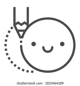 Animation, square line vector icon.