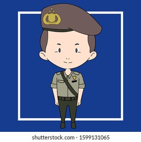 animation of the third version of the Indonesian army chibi
