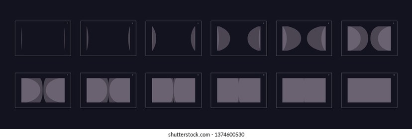 Animation transitions effect. Sprite Sheet of transitions. Ready frame by frame animation for games, cartoon or animation. ash color scene transition effect. Animation transitions effect 31