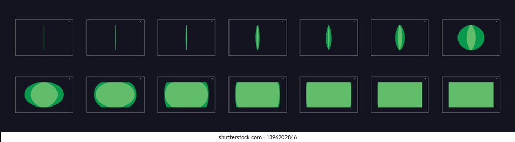 Animation transitions effect. Sprite Sheet of transitions. Ready frame by frame animation for games, cartoon or animation. green color scene transition effect. Animation transitions effect 39