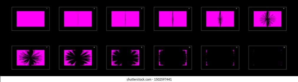 animation transitions effect. Sprite Sheet of transitions. Ready frame by frame animation for games, cartoon or animation. Animation transitions effect 58