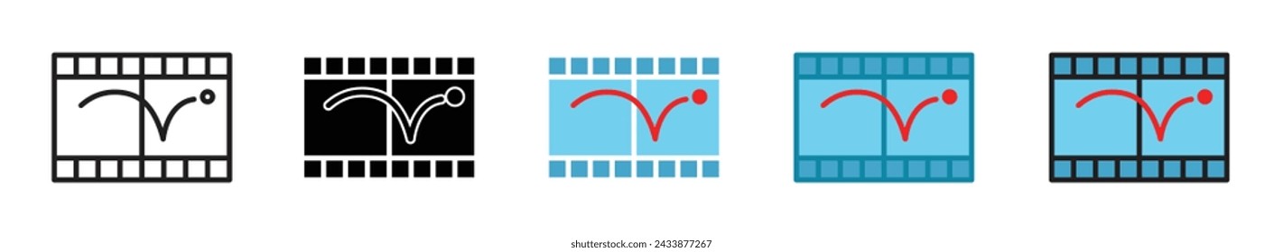 Animation Vector Illustration Set. Motion Craft Sign suitable for apps and websites UI design style.