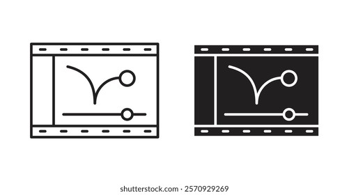 Animation vector line icon illustration