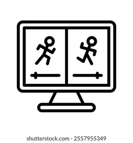 animation Vector Lineal Icon on white background.