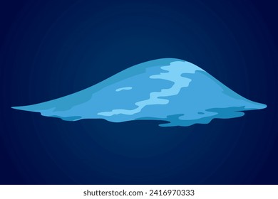 Animation Wasserwelle Rahmen. Wassersplash für Animation und visuelle Effekte. Meer oder Ozean-Welle mit Tropfen oder Plattern. Cartoon-Vektorgrafik
