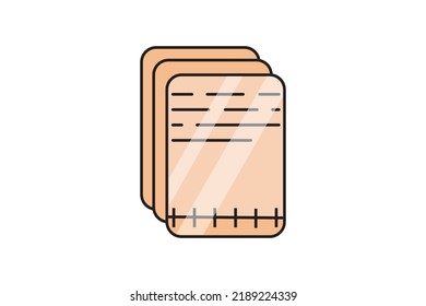 animation of a white paper that has writing on it