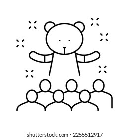 animator kids show line icon vector. animator kids show sign. isolated contour symbol black illustration
