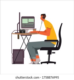 Animador Trabajando mientras escucha música