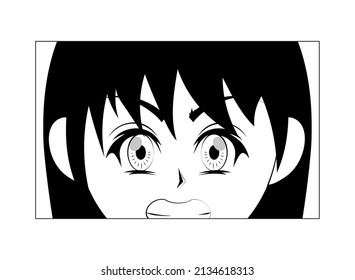 anime angry face close up style