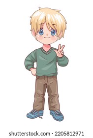 Anime Blond Hair Boy Character