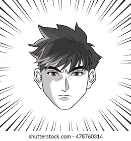 Anime boy cartoon design
