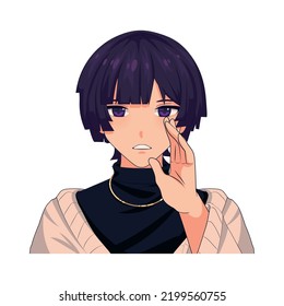 anime boy character isolated icon