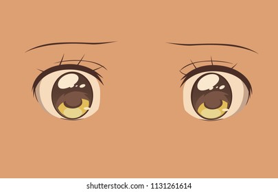 anime brown eyes 