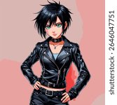 anime cartoon character female vector art 