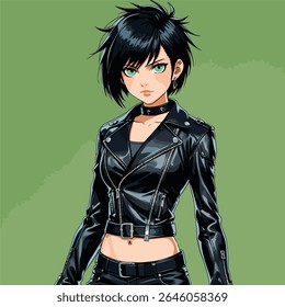 personagem de desenho animado anime vetor feminino arte 