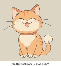 anime cartoon characters cute cats in spring pictures, happy cute, art, animals, kittens, pets, graphics, cats,