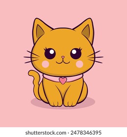 anime cartoon characters cute cats in spring pictures, happy cute, art, animals, kittens, pets, graphics, cats,