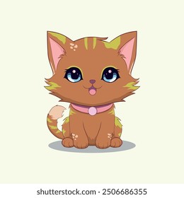 anime cartoon characters cute cats in spring pictures, happy cute, art, animals, kittens, pets, graphics, cats, logo, symbol