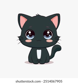 anime cartoon characters cute cats in spring pictures, happy cute, art, animals, kittens, pets, graphics, cats