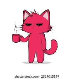 anime cartoon characters cute cats in spring pictures, happy cute, art, animals, kittens, pets, graphics, cats