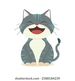 anime cartoon characters cute cats in spring pictures, happy cute, art, animals, kittens, pets, graphics, cats,