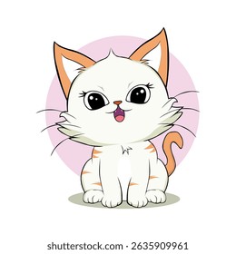 personagens de desenhos animados de anime gatos bonitos em fotos de primavera, bonitinhos felizes, arte, animais, gatinhos, animais de estimação, gráficos, gatos

