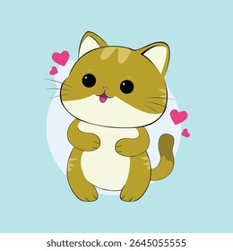 personagens de desenhos animados de anime gatos bonitos em fotos de primavera, bonitinhos felizes, arte, animais, gatinhos, animais de estimação, gráficos, gatos,