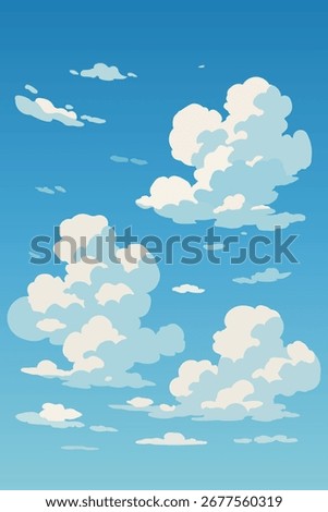 anime cartoon style cloud background
