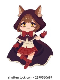 anime chibi girl halloween costume wolf