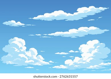anime cloud art cartoon background