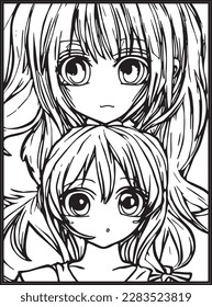 Anime Coloring Pages . .