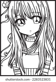 Anime Coloring Pages . .